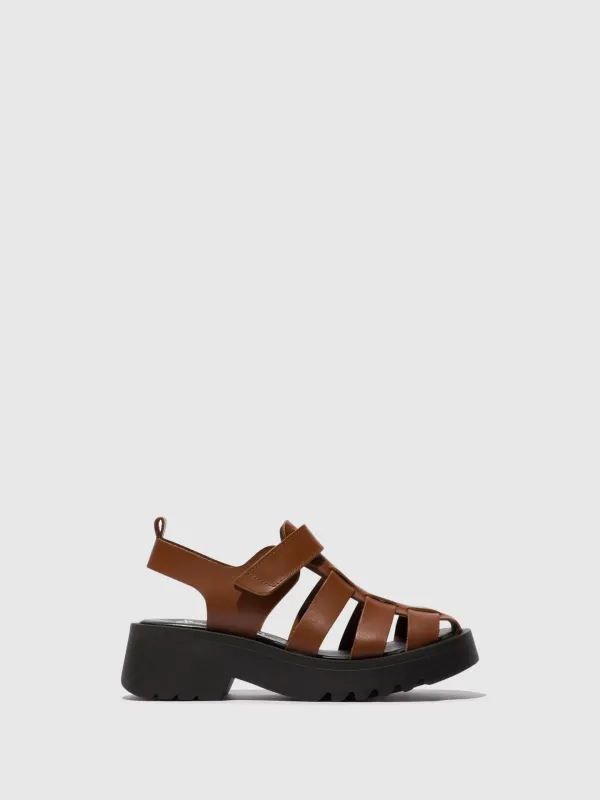 Strappy Sandals MAIE850FLY COGNAC sold by Fly London