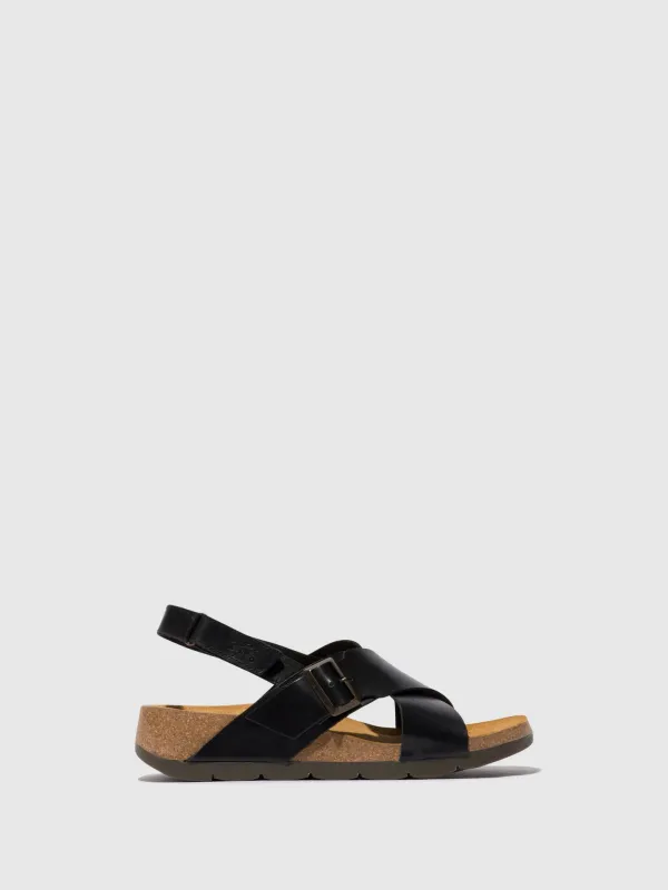 Crossover Sandals CHLO852FLY BLACK sold by Fly London