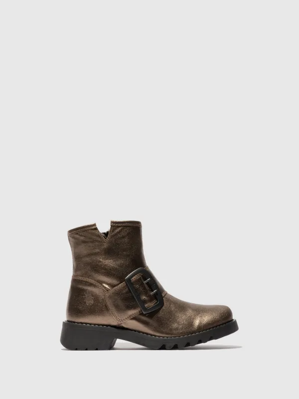 Buckle Ankle Boots RILY991FLY DARK GOLD sold by Fly London