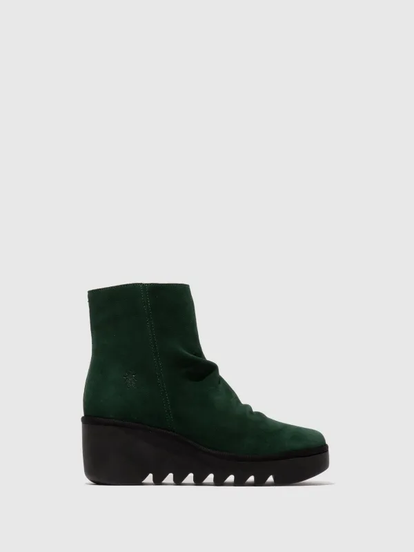 Zip Up Ankle Boots BAAN538FLY GREEN FOREST sold by Fly London