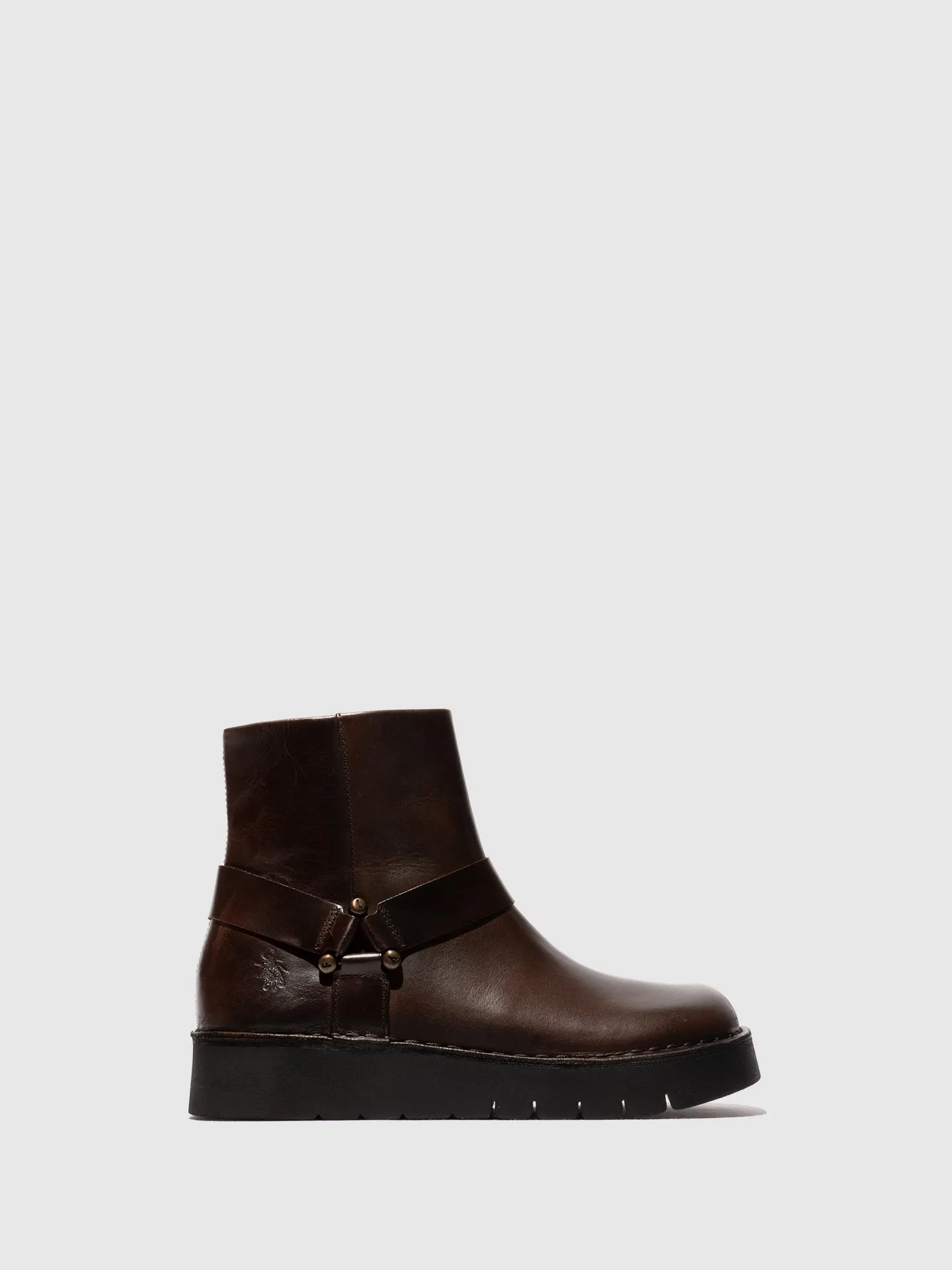 Zip Up Ankle Boots REWI197FLY DK. BROWN sold by Fly London