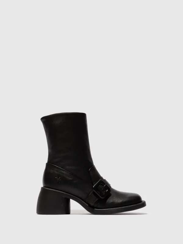 Buckle Ankle Boots HUDA303FLY BLACK made by Fly London