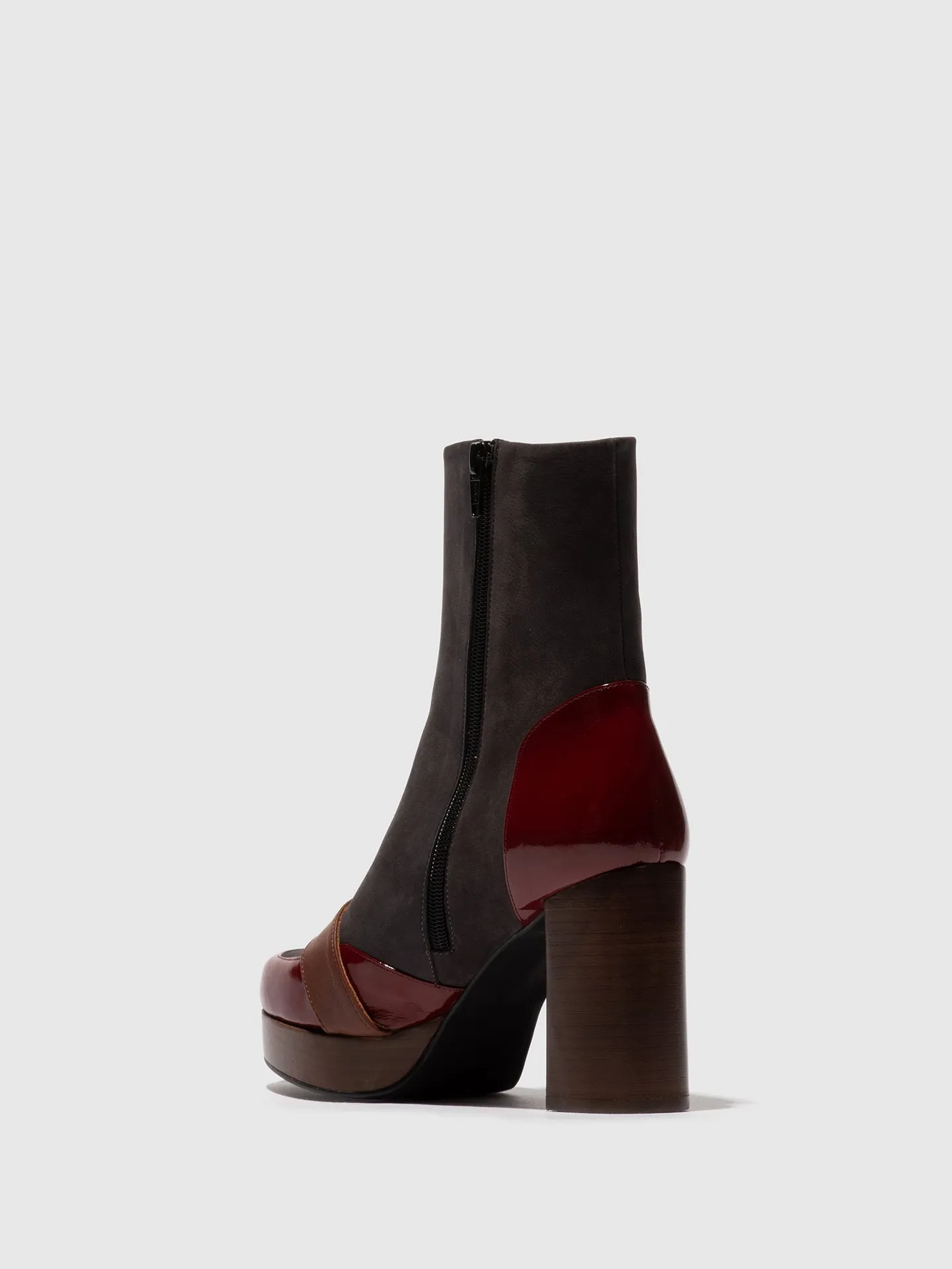 Zip Up Ankle Boots EFOL352FLY INT.RUST/GREY/COGNAC sold by Fly London product image thumbnail 3