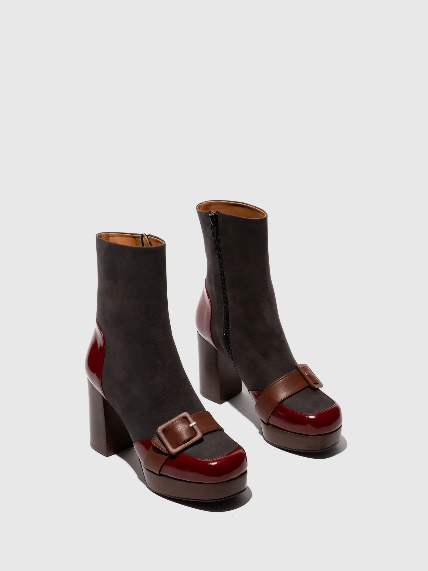 Zip Up Ankle Boots EFOL352FLY INT.RUST/GREY/COGNAC sold by Fly London product image thumbnail 2