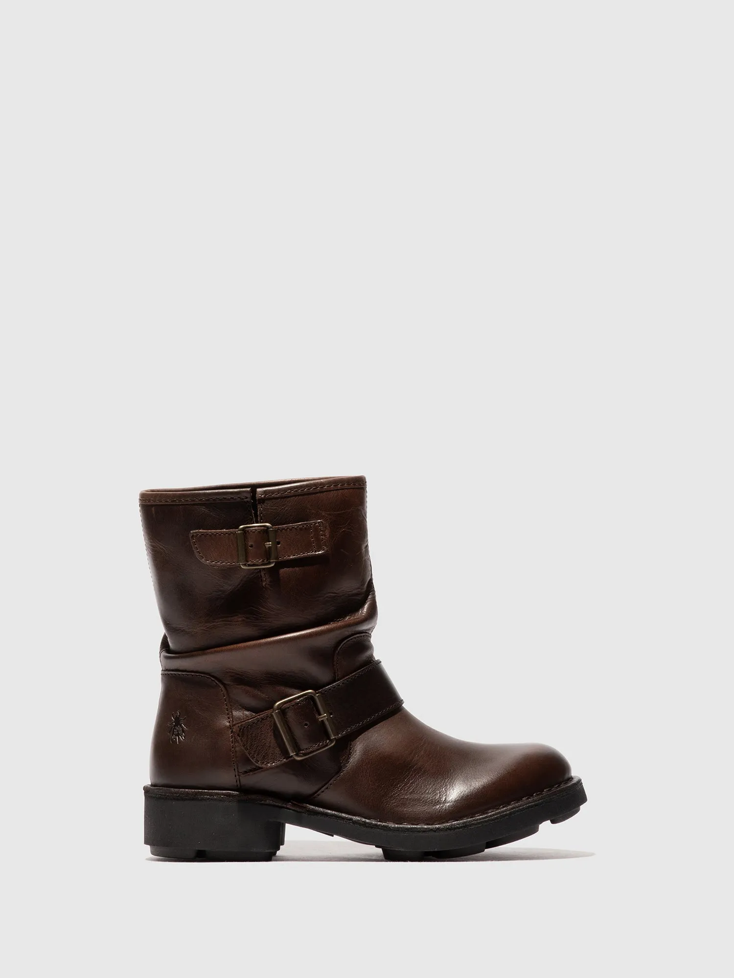 Buckle Ankle Boots NIRE178FLY DK. BROWN sold by Fly London