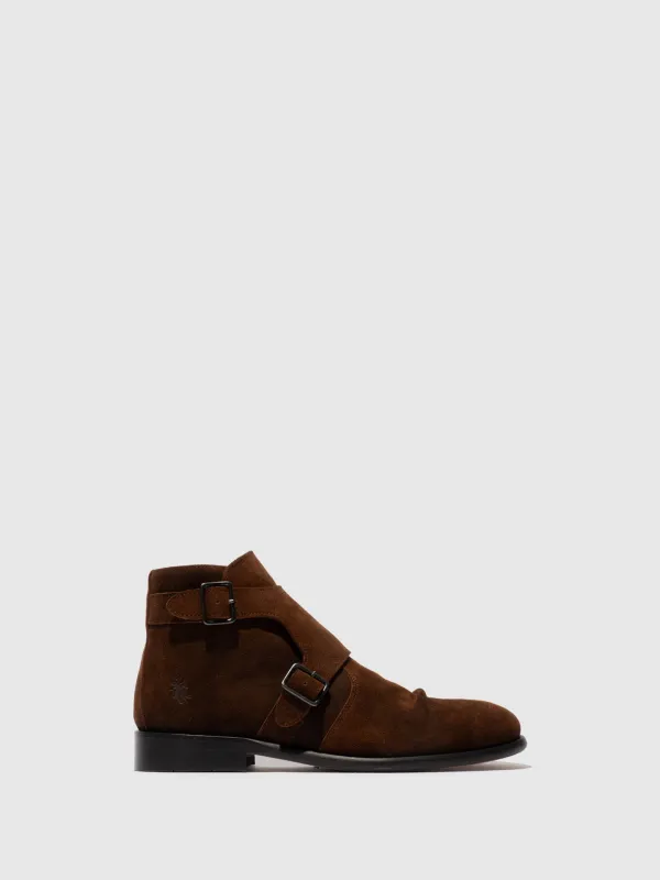 Buckle Ankle Boots WUOL142FLY OIL SUEDE CAMEL sold by Fly London