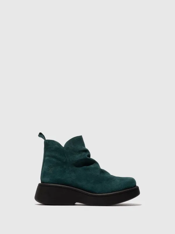 Zip Up Ankle Boots MAZY323FLY PETROL sold by Fly London