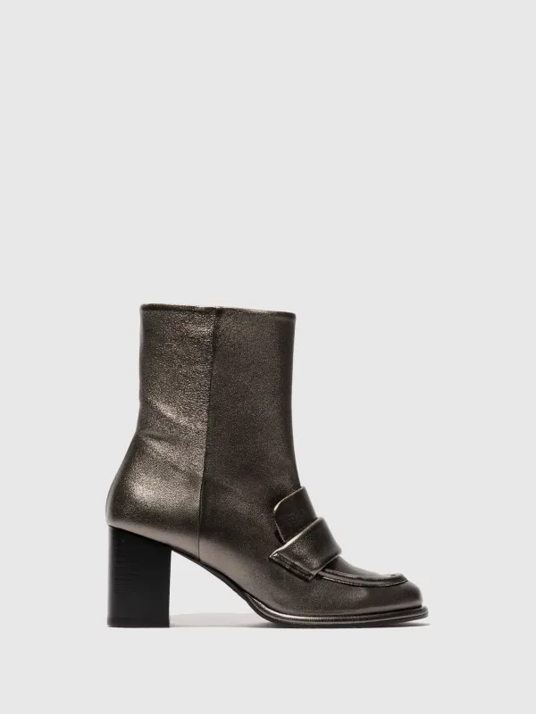Zip Up Ankle Boots MOIK356FLY GRAPHITE sold by Fly London