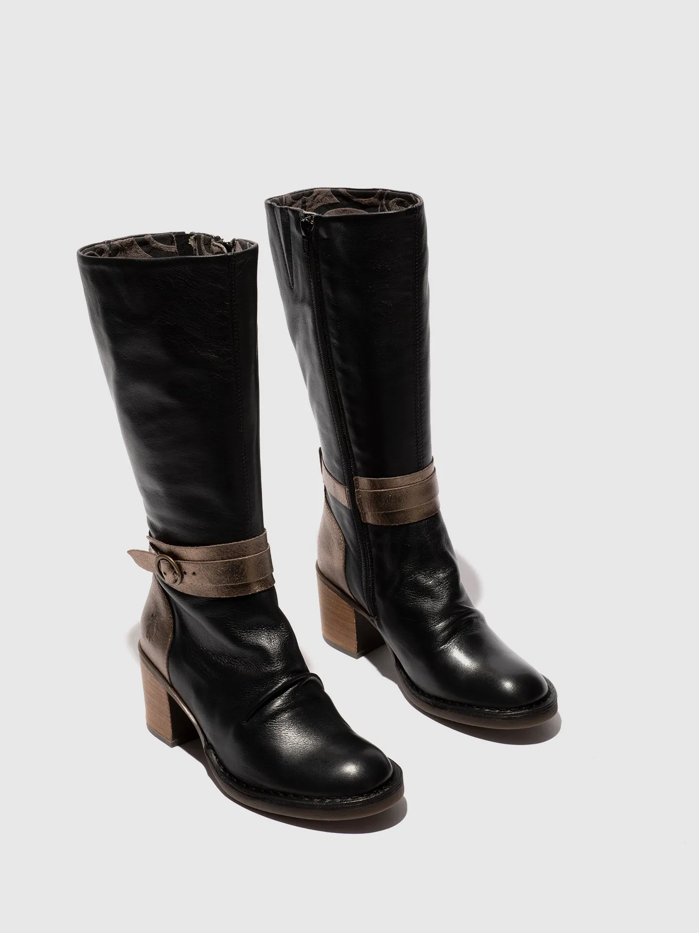 Buckle Boots BEIF165FLY BLACK/DK GOLD sold by Fly London product image thumbnail 2