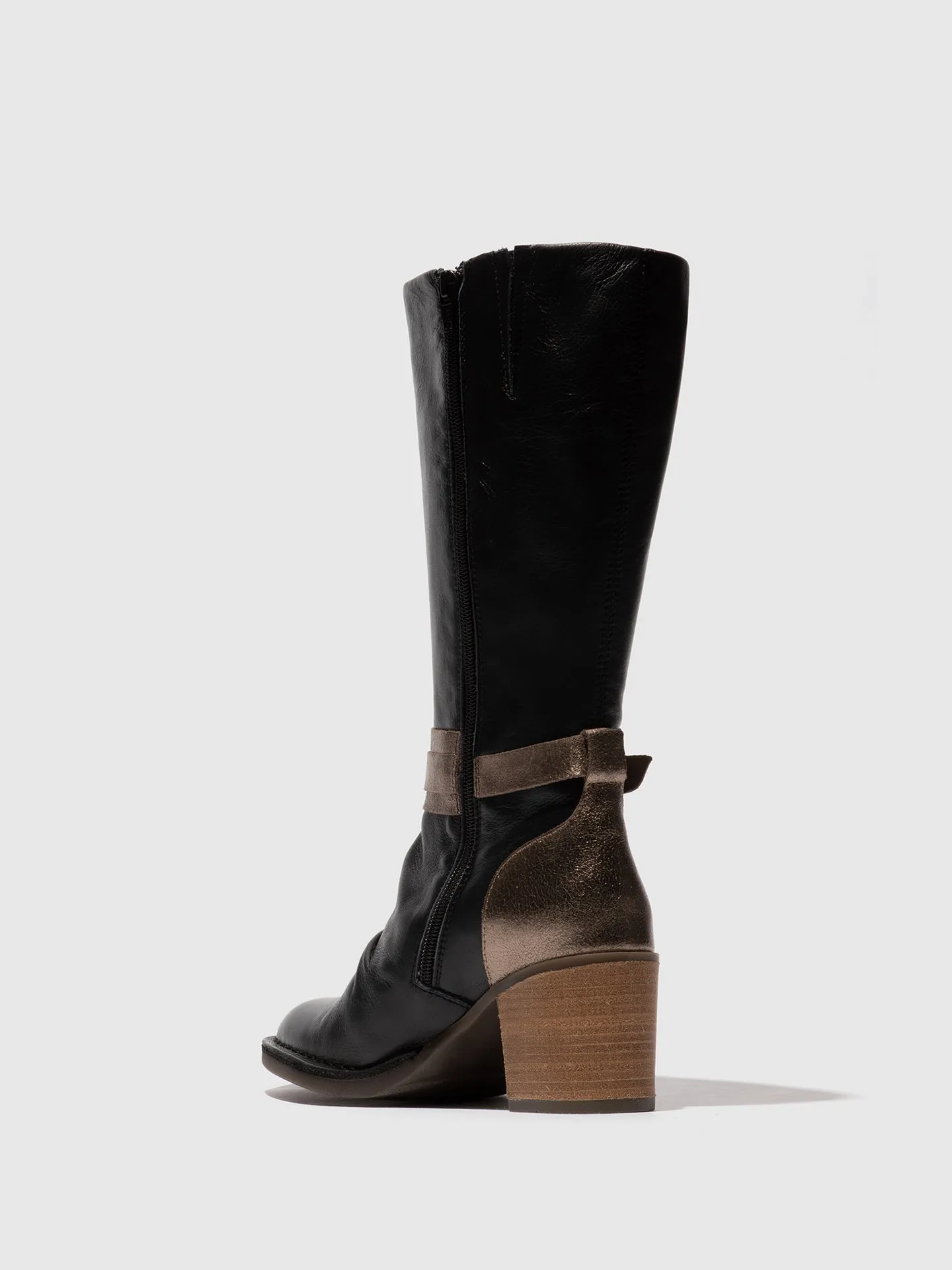 Buckle Boots BEIF165FLY BLACK/DK GOLD sold by Fly London product image thumbnail 3