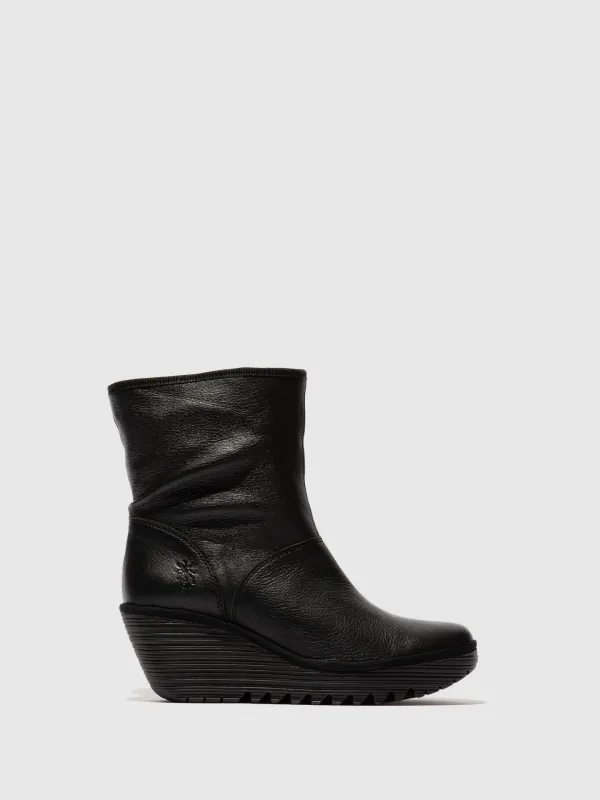 Zip Up Ankle Boots YAXO594FLY DUBLIN BLACK sold by Fly London