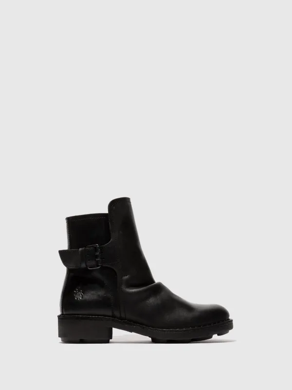 Buckle Ankle Boots NURY175FLY BLACK sold by Fly London