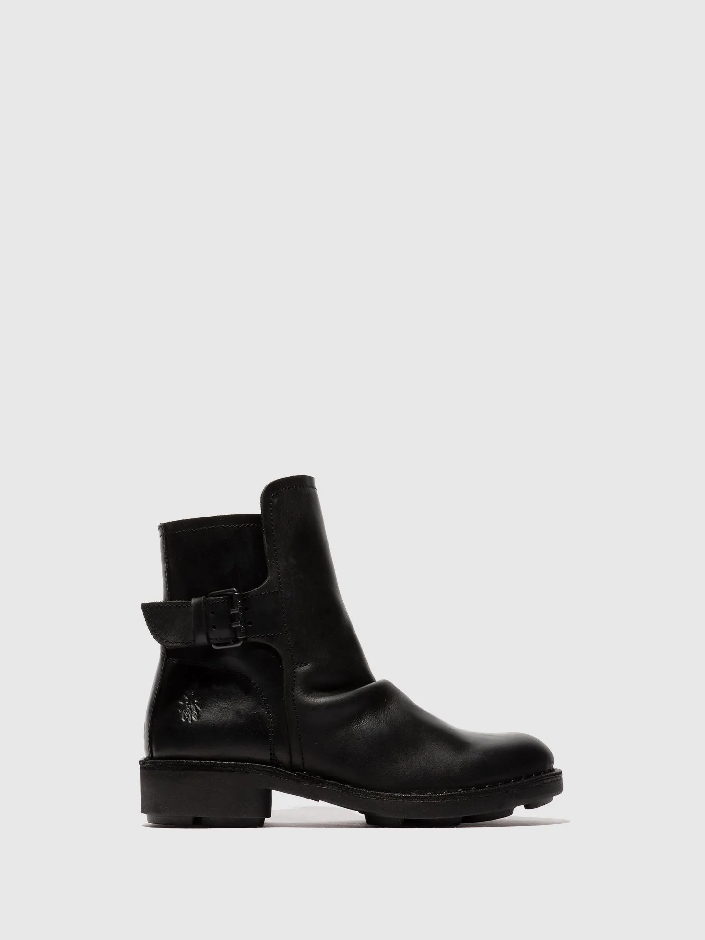 Buckle Ankle Boots NURY175FLY BLACK sold by Fly London