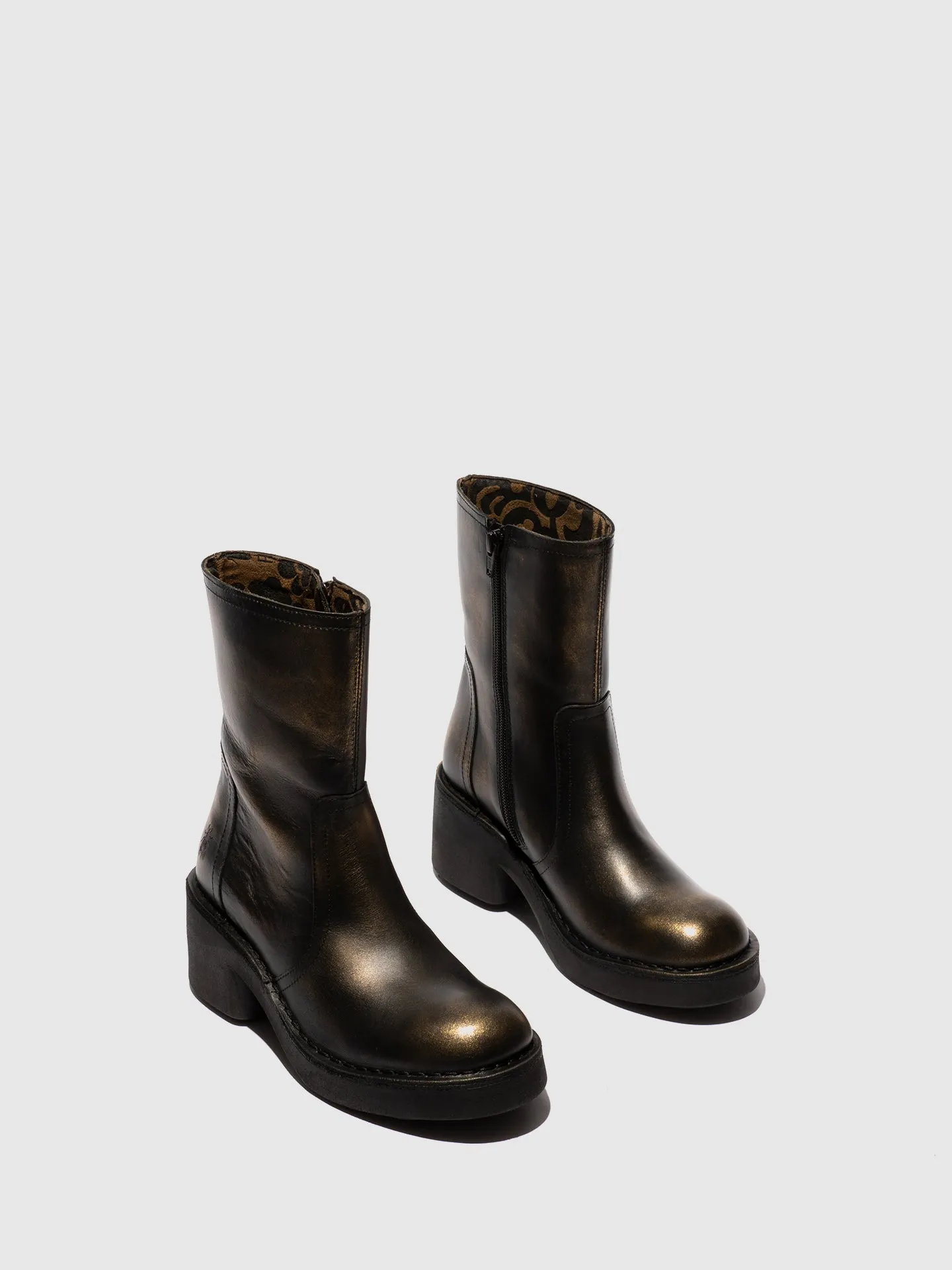 Zip Up Ankle Boots NORE191FLY GOLD sold by Fly London product image thumbnail 2