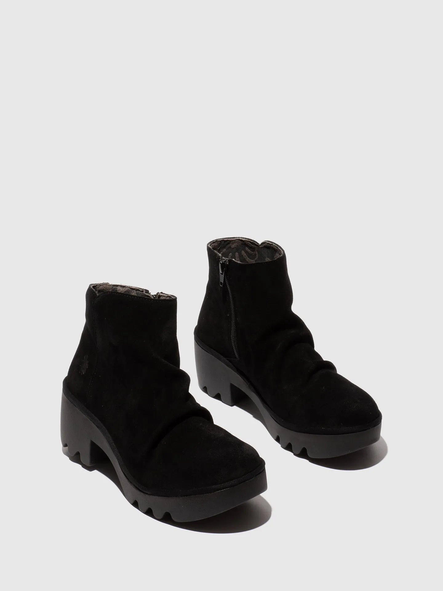 Zip Up Ankle Boots TULP592FLY OIL SUEDE BLACK sold by Fly London product image thumbnail 3