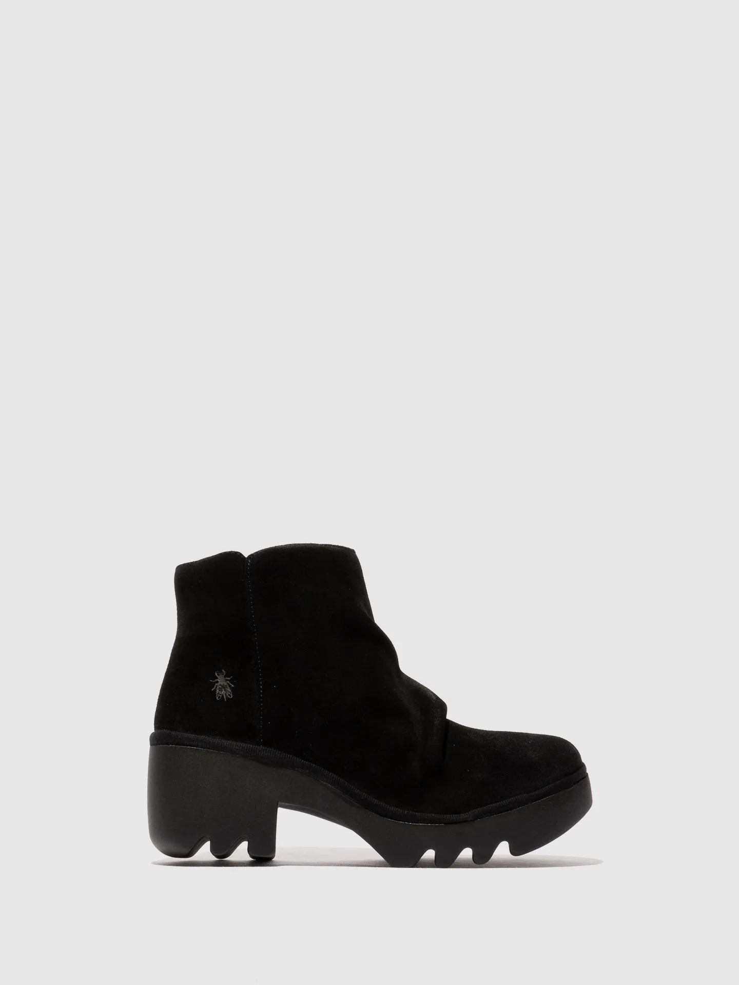 Zip Up Ankle Boots TULP592FLY OIL SUEDE BLACK sold by Fly London