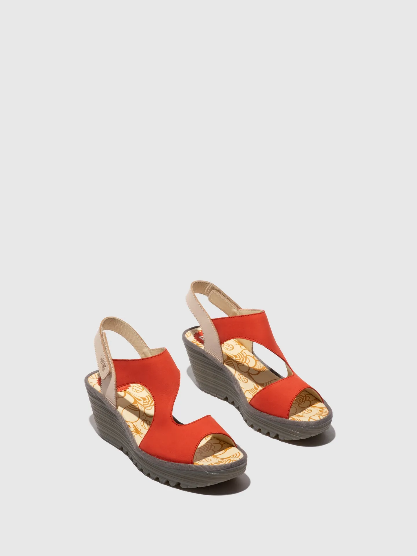 Sling-Back Sandals YOXA576FLY DEVIL RED/NATURAL sold by Fly London product image thumbnail 2
