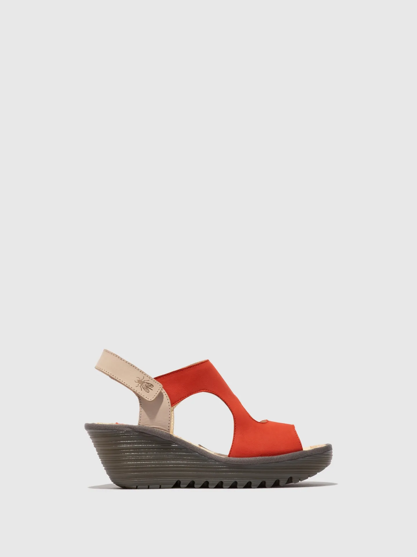 Sling-Back Sandals YOXA576FLY DEVIL RED/NATURAL sold by Fly London