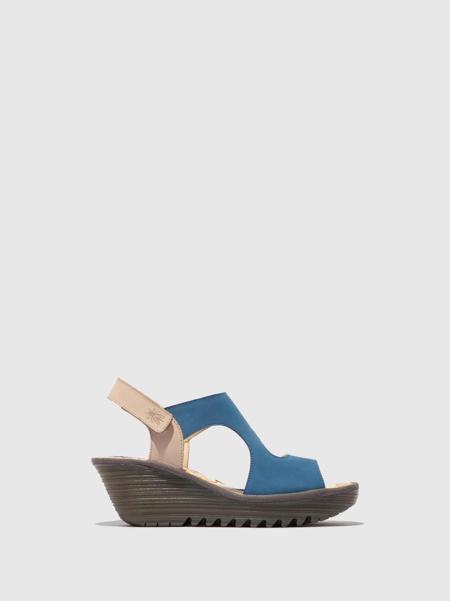 Sling-Back Sandals YOXA576FLY BLUE/NATURAL sold by Fly London
