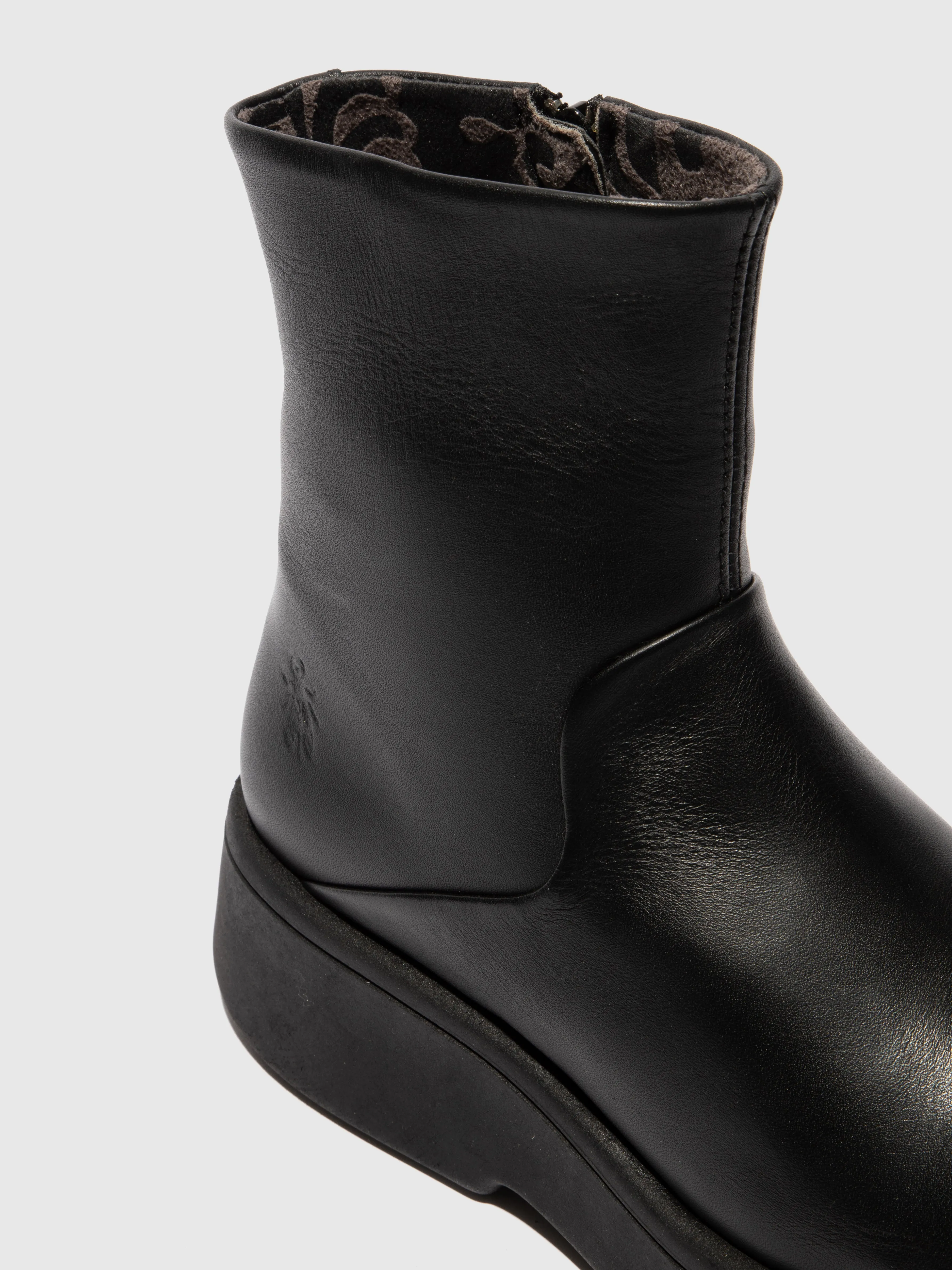 Zip Up Ankle Boots MOLN155FLY BLACK sold by Fly London product image thumbnail 4