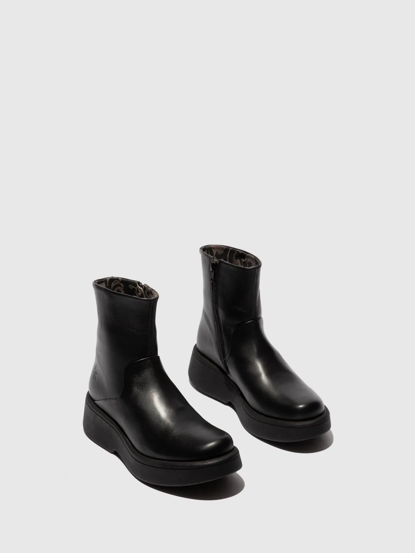 Zip Up Ankle Boots MOLN155FLY BLACK sold by Fly London product image thumbnail 2