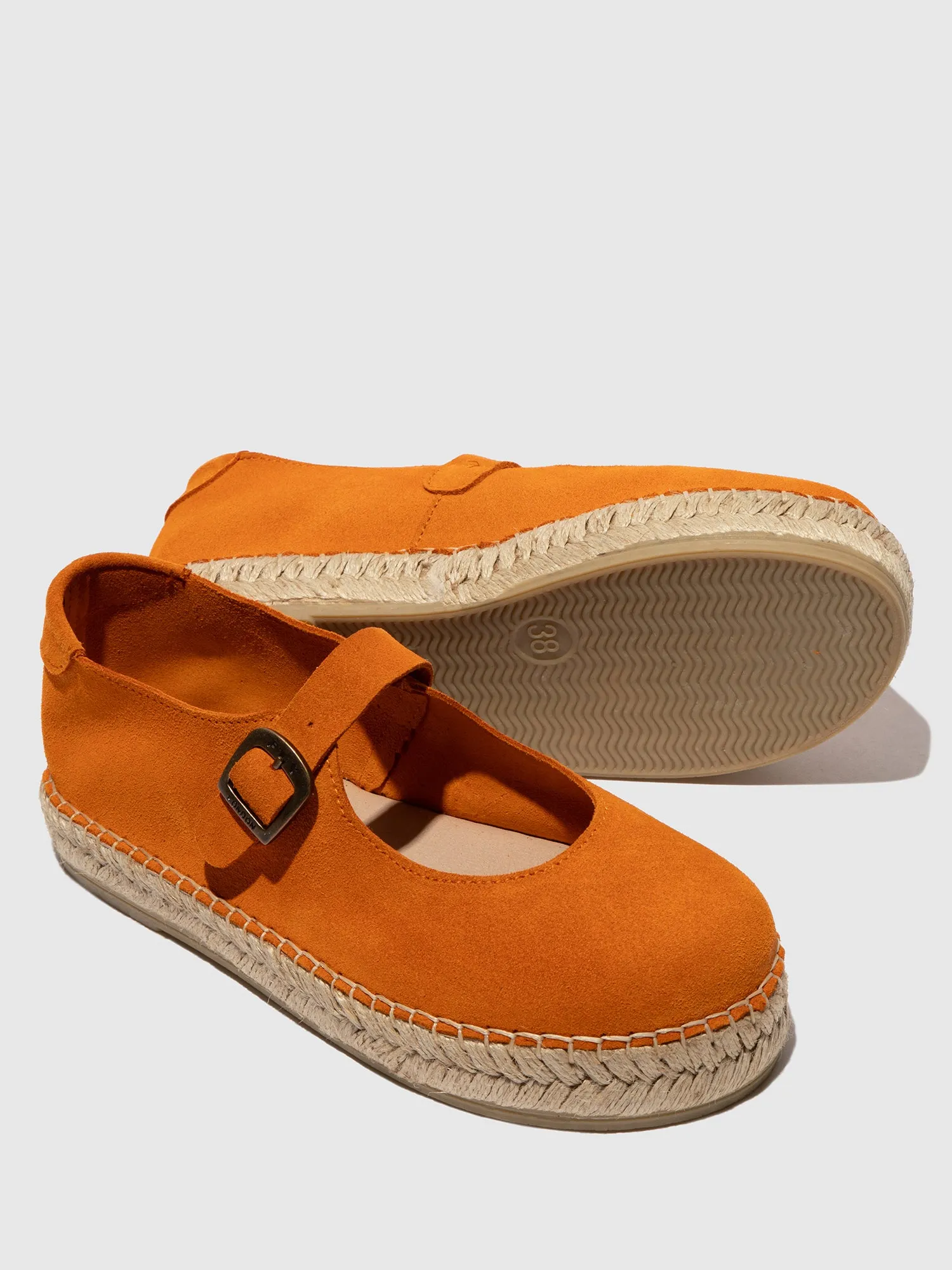 Round Toe Espadrilles SOIK554FLY SUEDE ORANGE sold by Fly London product image thumbnail 4