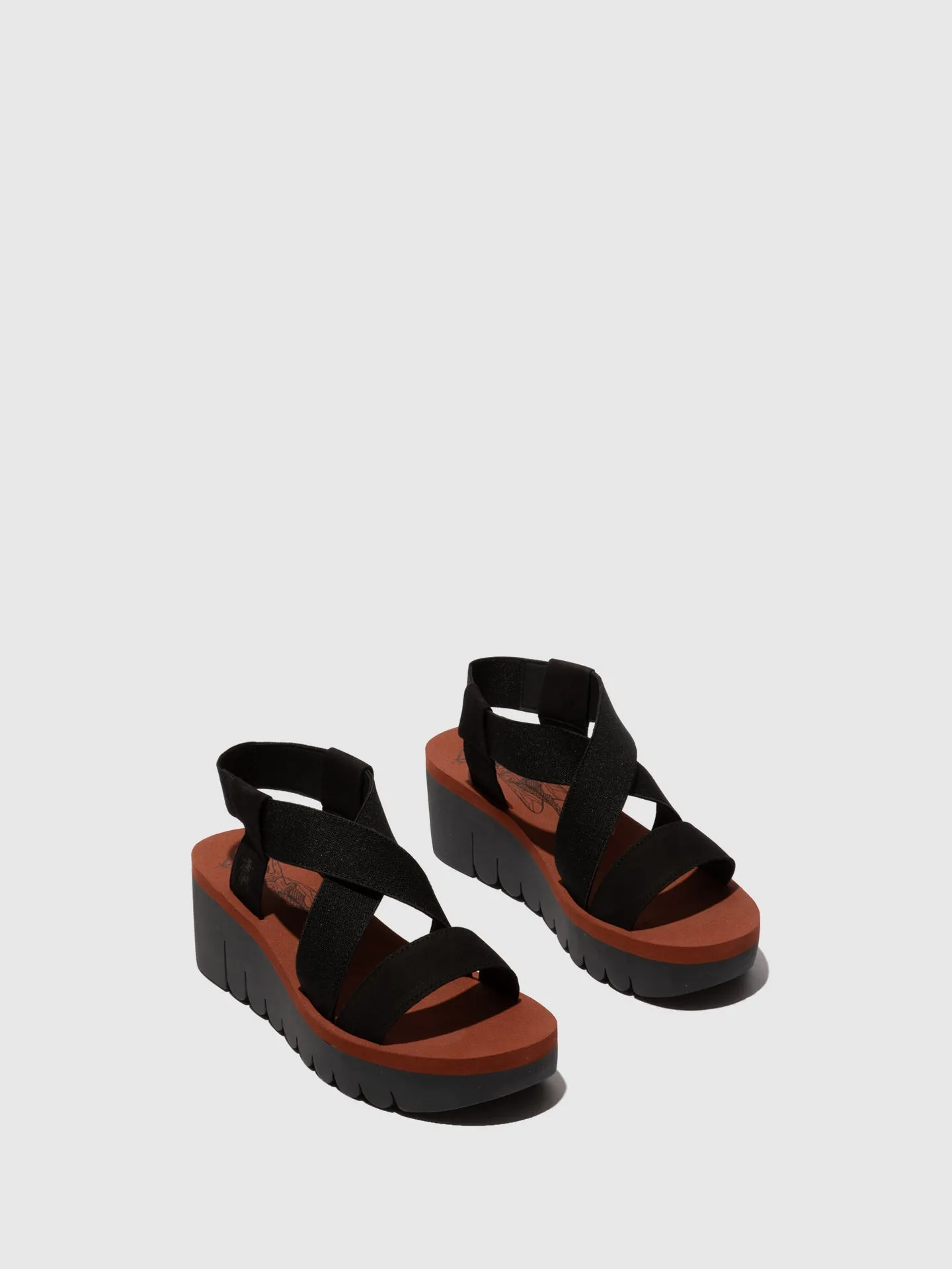 Sling-Back Sandals YABI922FLY BLACK/BLACK/BRICK sold by Fly London product image thumbnail 2