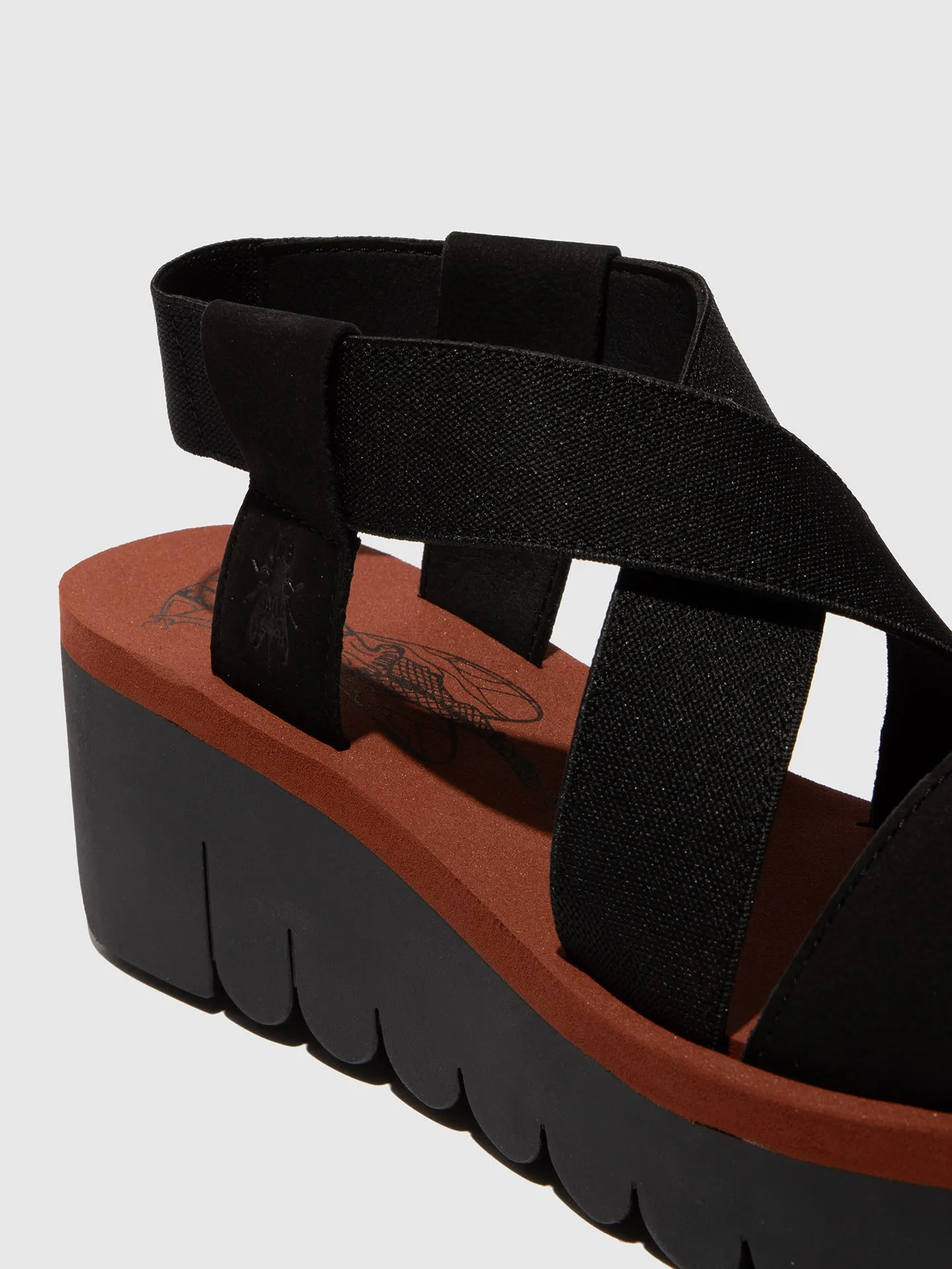 Sling-Back Sandals YABI922FLY BLACK/BLACK/BRICK sold by Fly London product image thumbnail 4