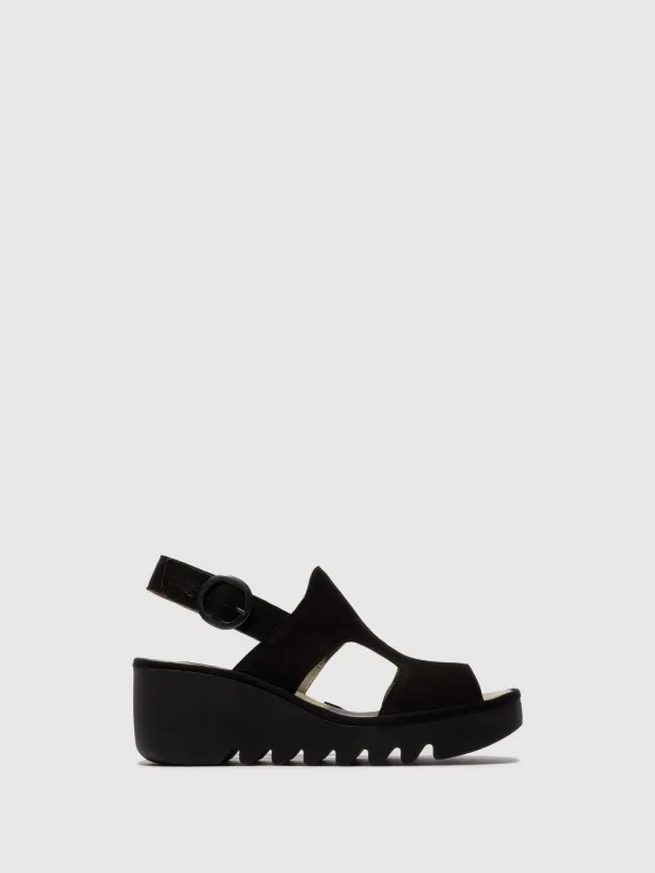 Buckle Sandals BAIF585FLY BLACK sold by Fly London