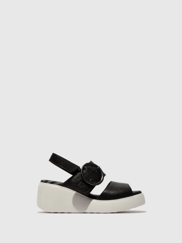 Sling-Back Sandals DIGO939FLY MOUSSE BLACK sold by Fly London