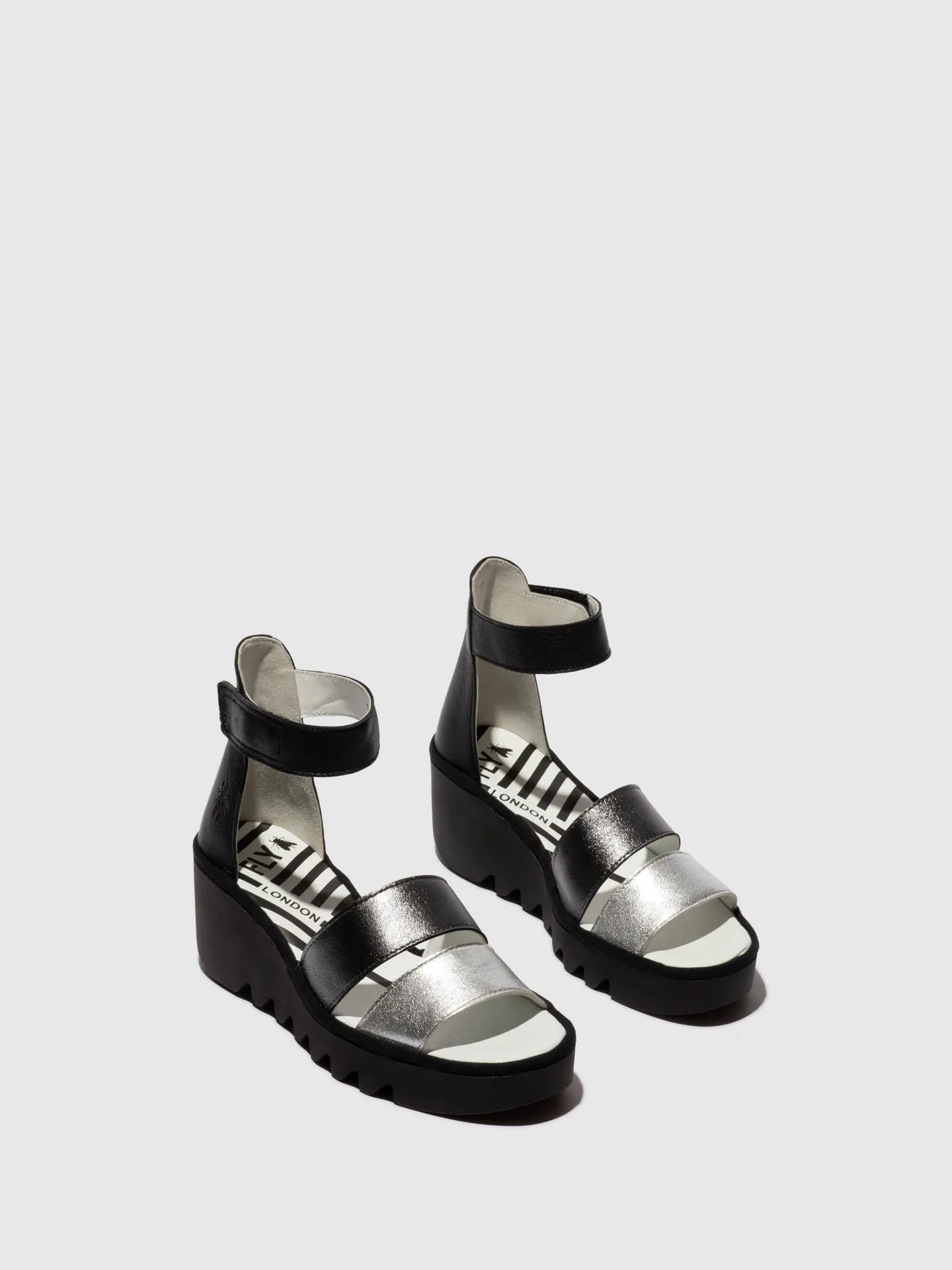 Strappy Sandals BONO290FLY SILVER/GRAPHITE/BLACK sold by Fly London product image thumbnail 2