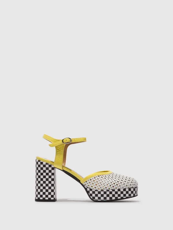 Sling-Back Sandals ELZA241FLY WHITE/LEMON sold by Fly London