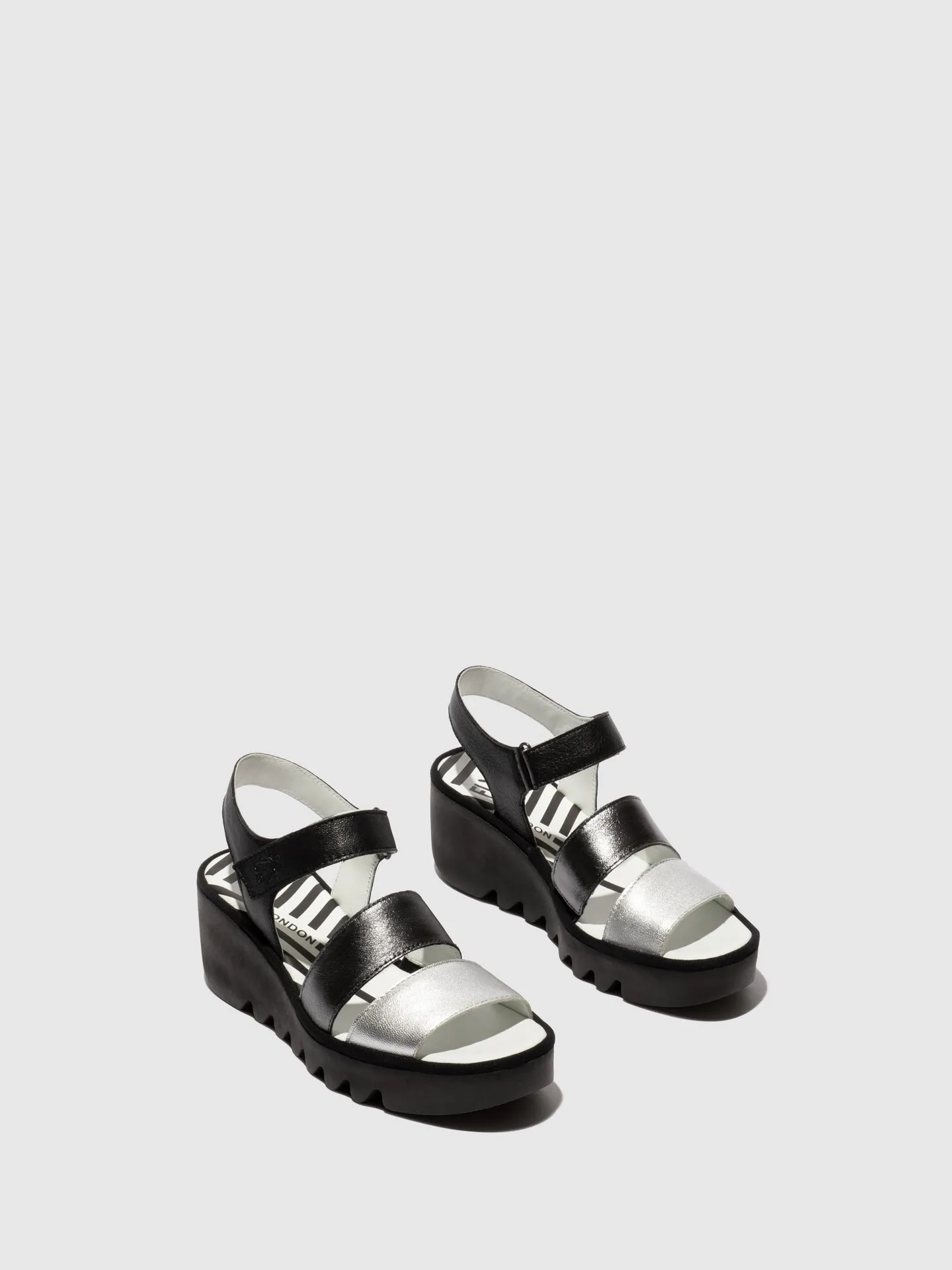 Sling-Back Sandals BEXY575FLY SILVER/GRAPHITE/BLACK sold by Fly London product image thumbnail 2