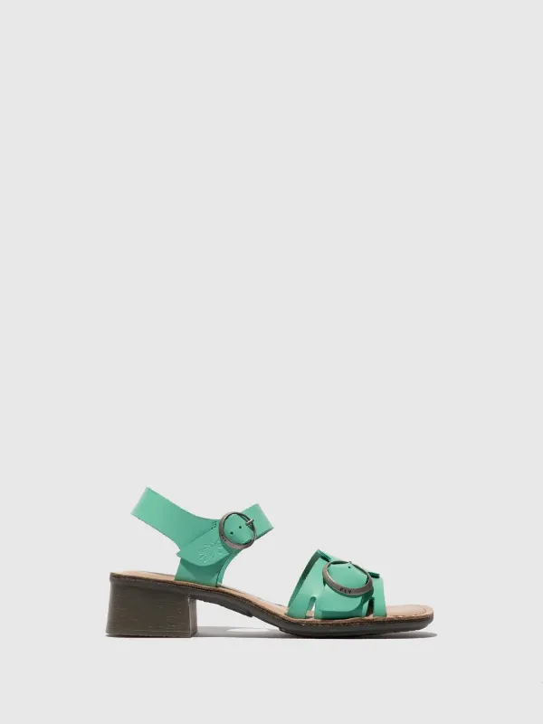Buckle Sandals EBLI238FLY SPEARMINT/NATURAL sold by Fly London