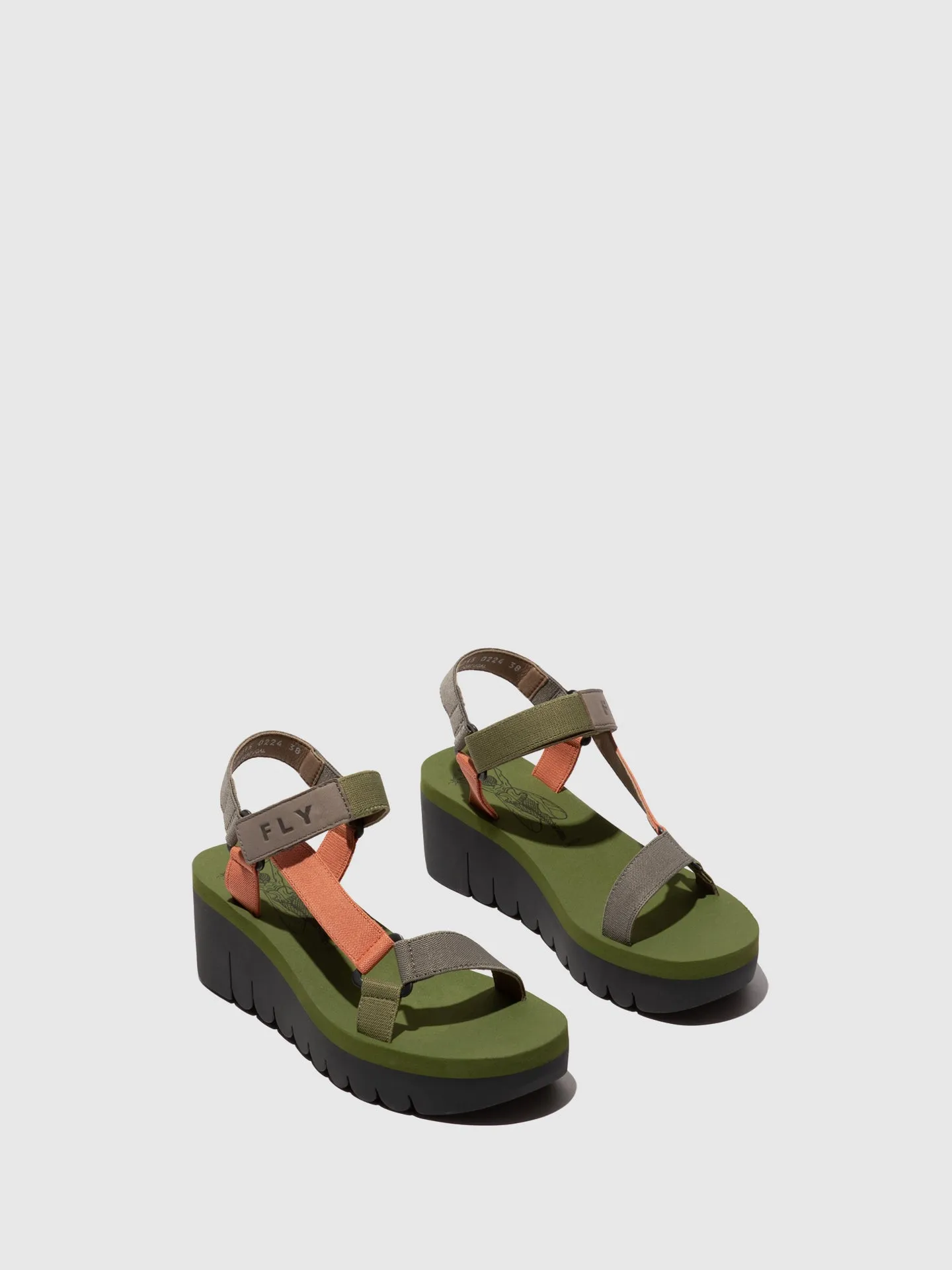 Velcro Sandals YEFA726FLY GREY/MULTICOLOR/ARMY GREEN sold by Fly London product image thumbnail 2