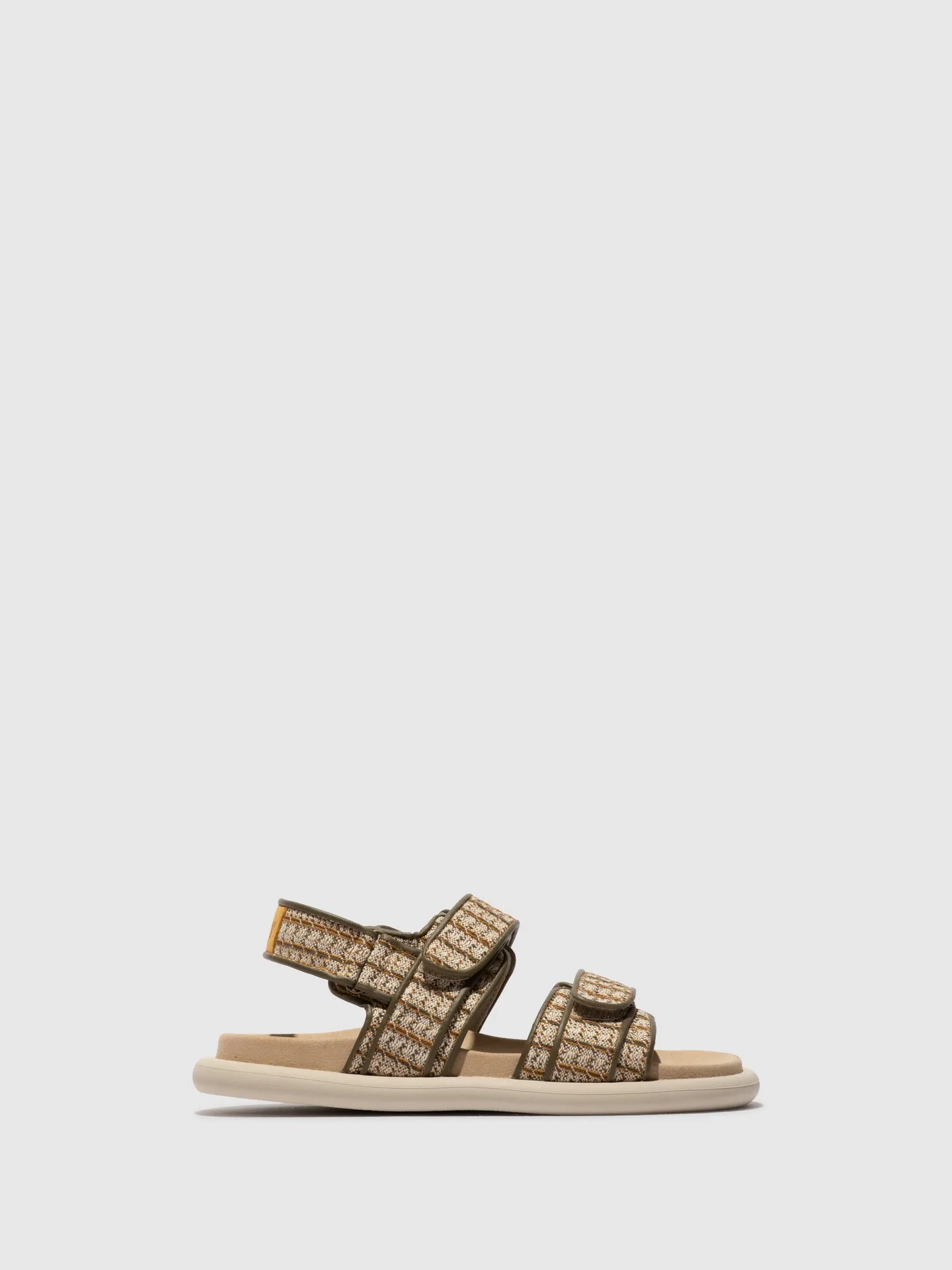 Sling-Back Sandals PAAV228FLY KHAKI/BUMBLEBEE sold by Fly London