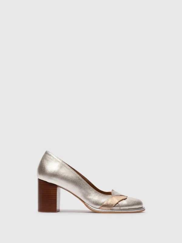Heel Shoes MEIZ264FLY SILVER/GOLD sold by Fly London