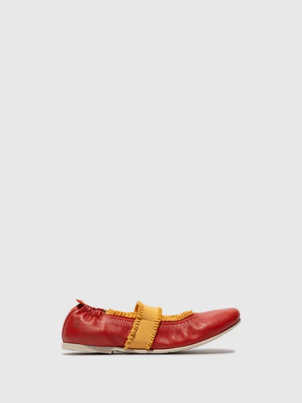 Elasticated Ballerinas GECH253FLY DEVIL RED/YELLOW sold by Fly London