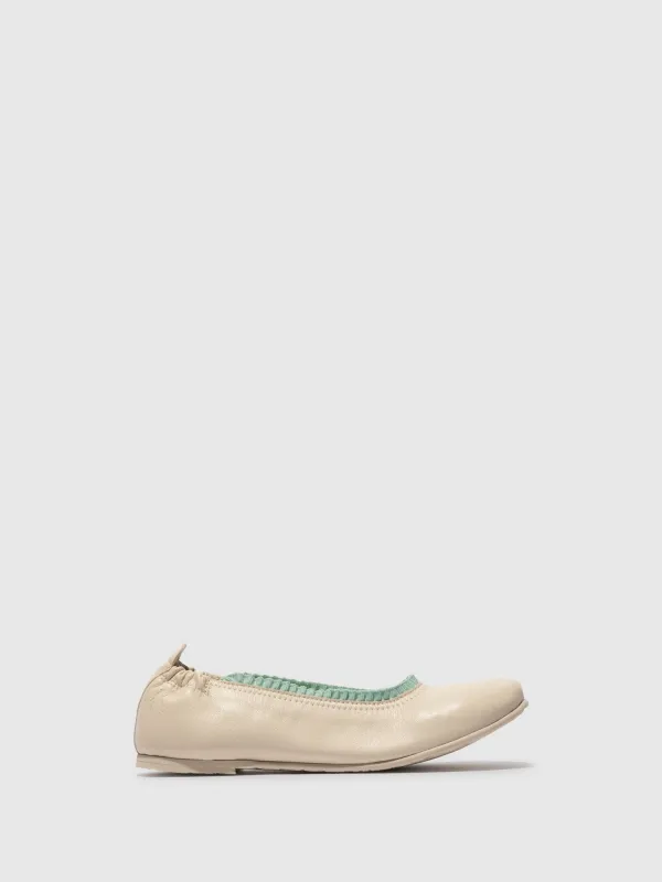 Flat Ballerinas GOIL222FLY OFFWHITE/SPEARMINT sold by Fly London