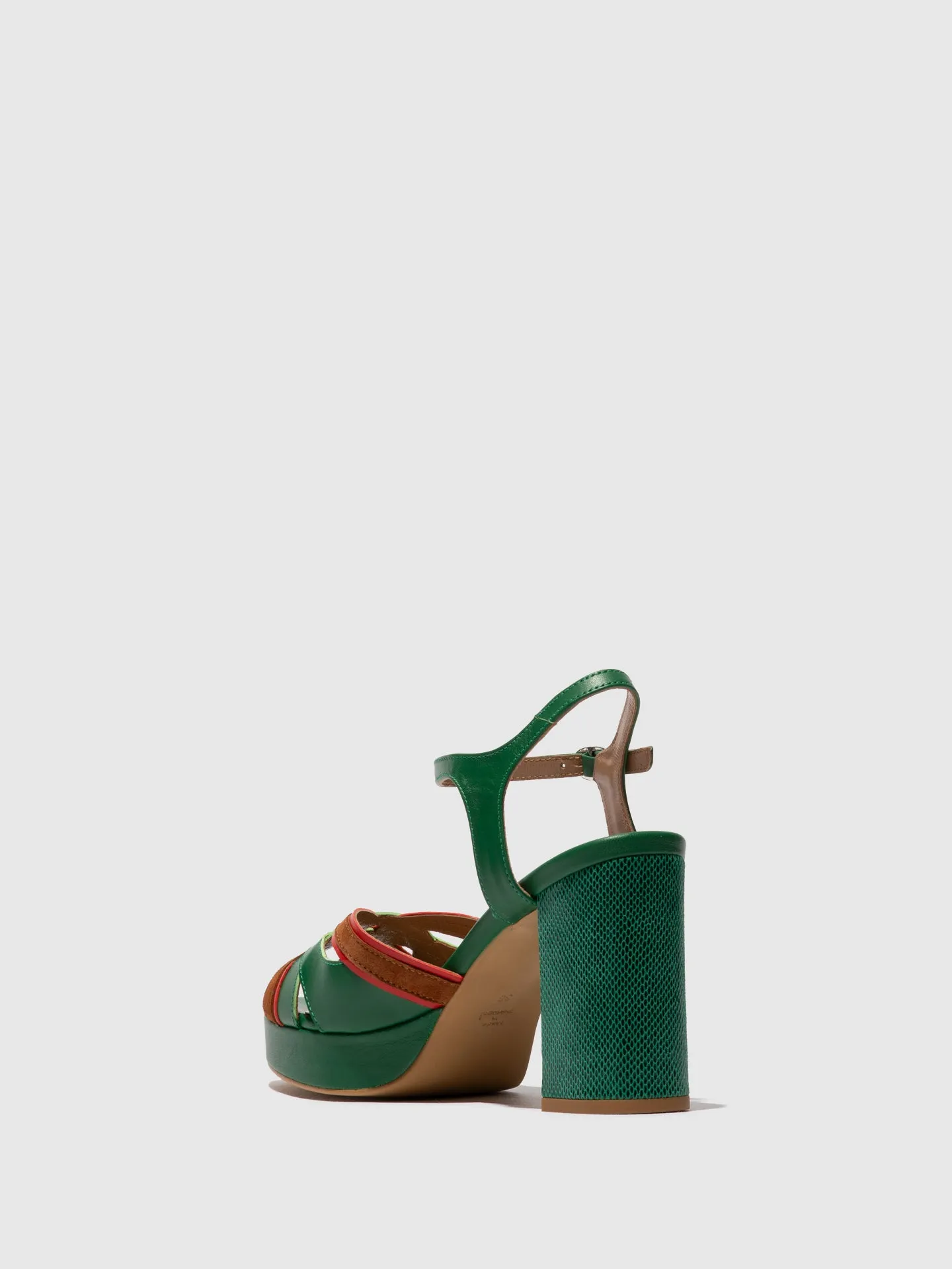 Sling-Back Sandals EZUI240FLY EMERALD/DK.RED/CAMEL sold by Fly London product image thumbnail 3