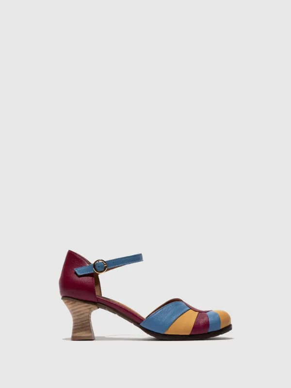Heel Shoes BESH087FLY BERRY/BLUE/BUMBLEBEE sold by Fly London