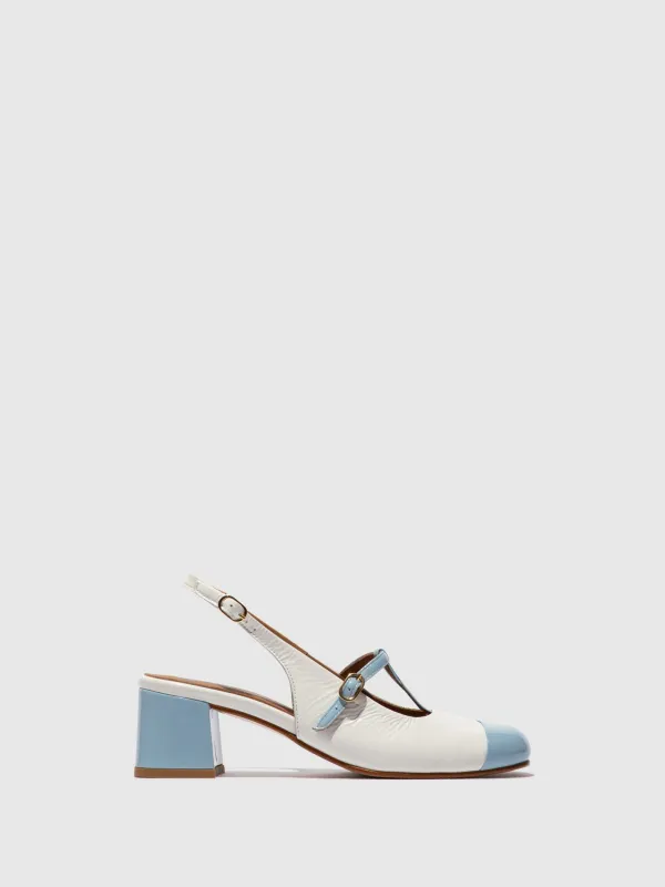 Sling-Back Sandals SOLN083FLY SKY BLUE/OFFWHITE sold by Fly London