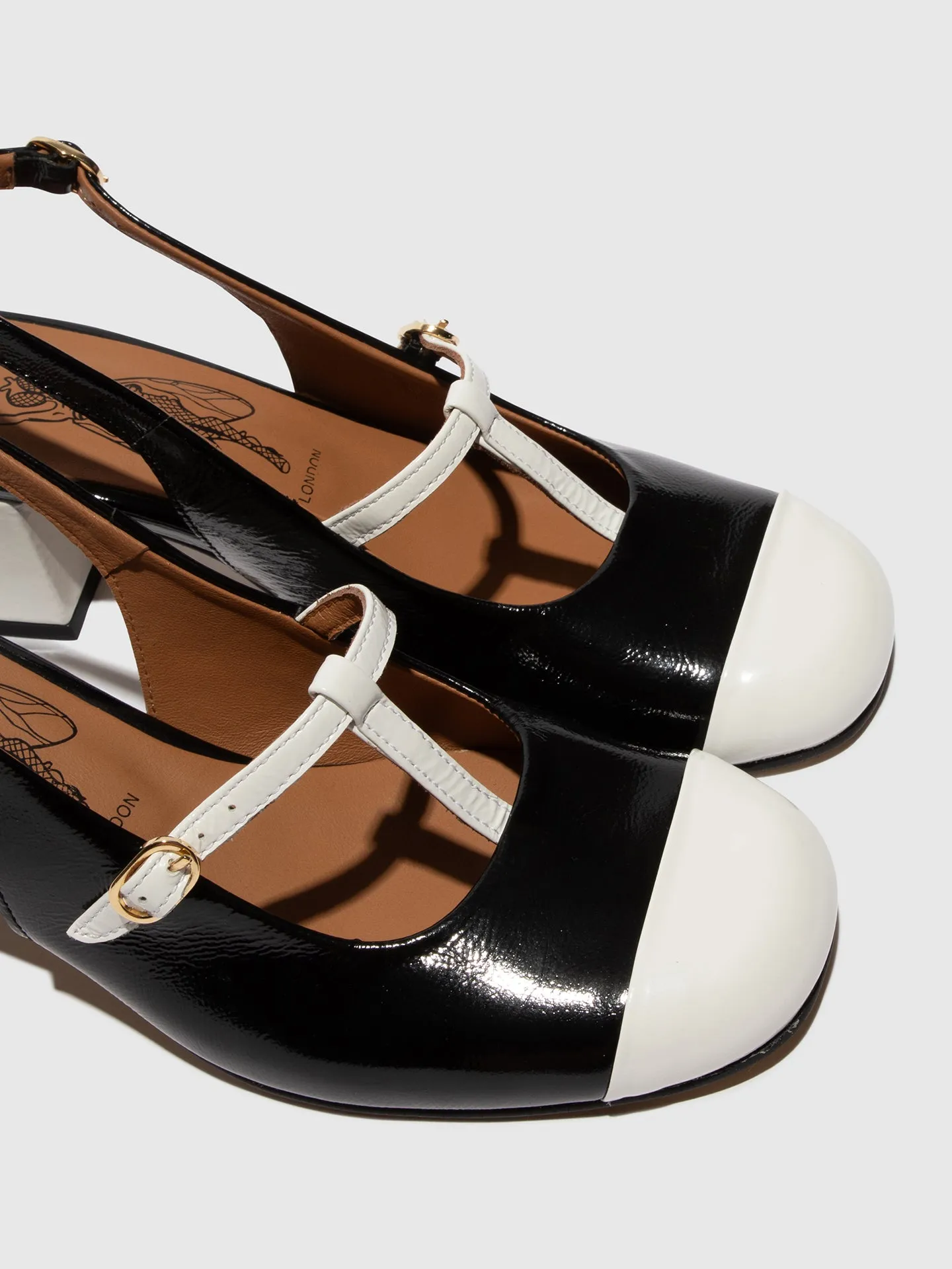 Sling-Back Sandals SOLN083FLY OFFWHITE/BLACK sold by Fly London product image thumbnail 4