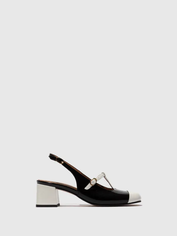 Sling-Back Sandals SOLN083FLY OFFWHITE/BLACK sold by Fly London