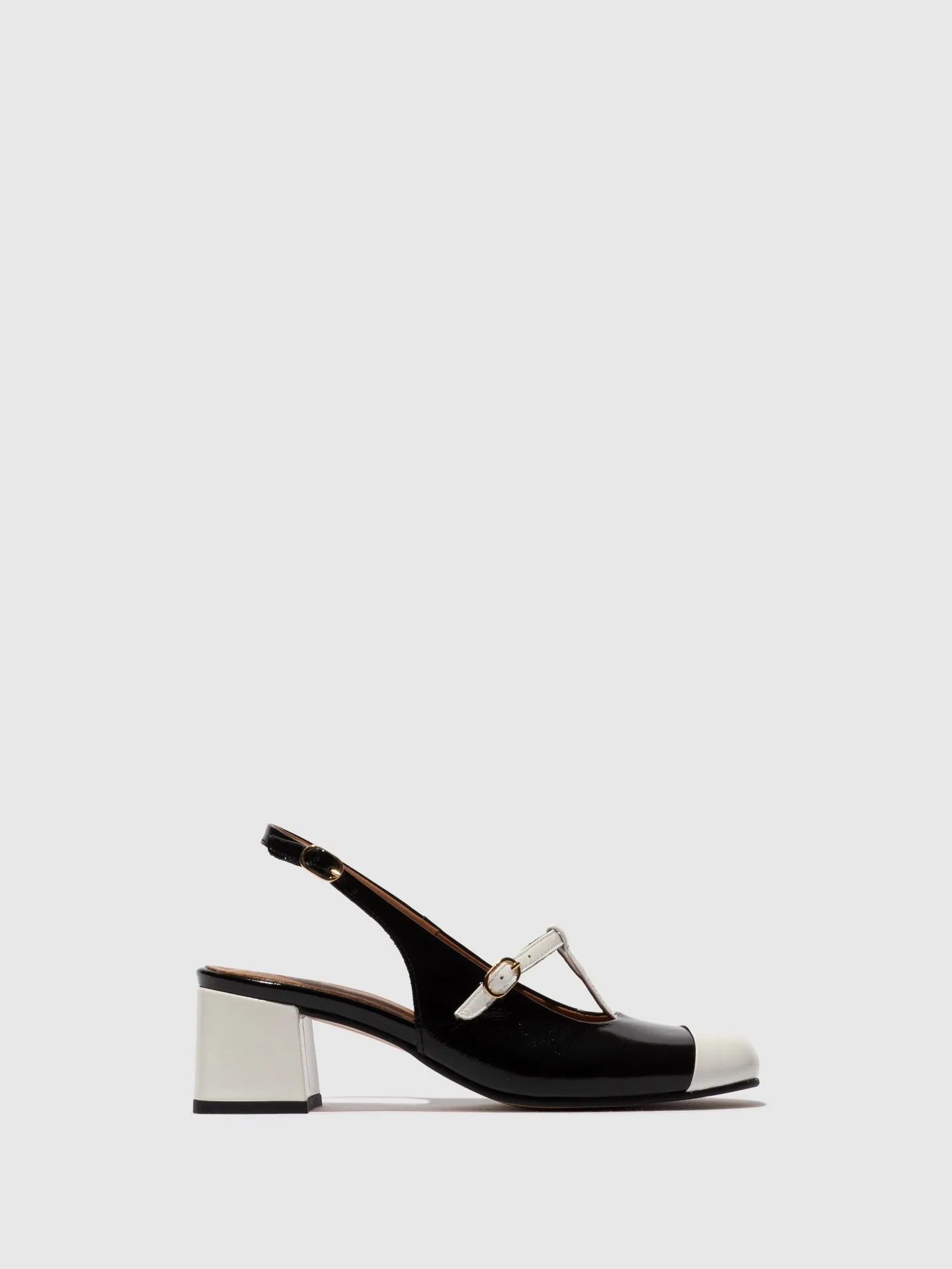 Sling-Back Sandals SOLN083FLY OFFWHITE/BLACK sold by Fly London