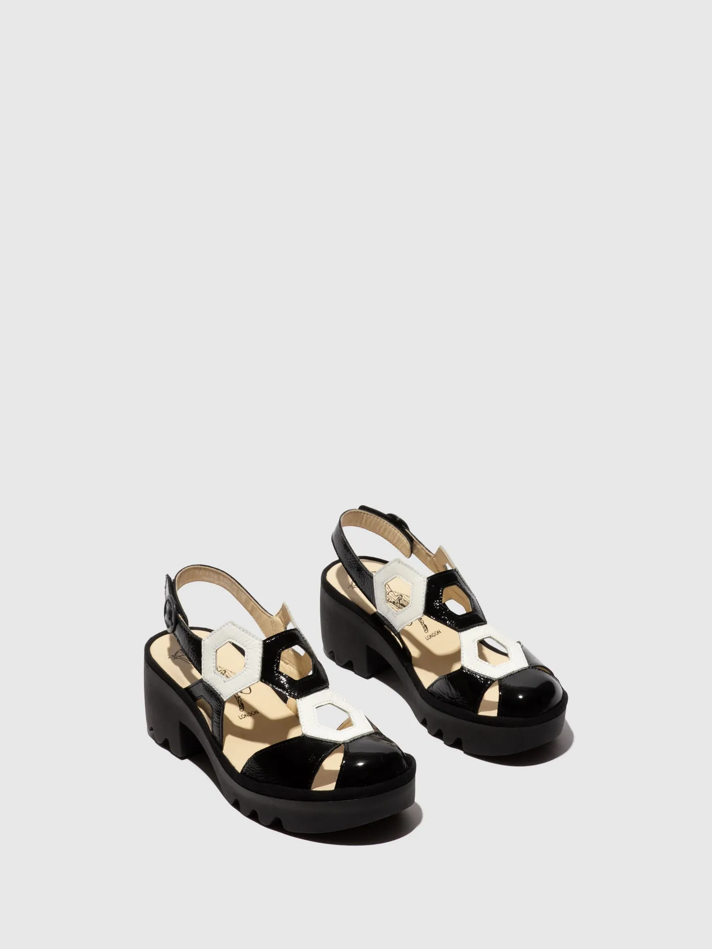 Sling-Back Sandals TRUL582FLY BLACK/WHITE sold by Fly London product image thumbnail 2