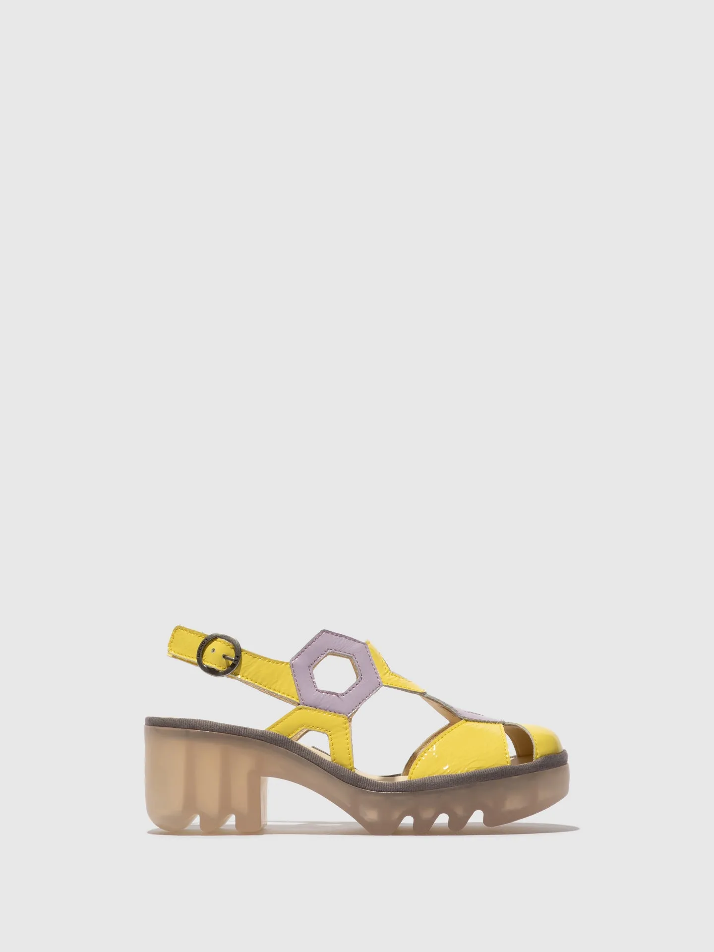 Sling-Back Sandals TRUL582FLY LEMON/VIOLET sold by Fly London