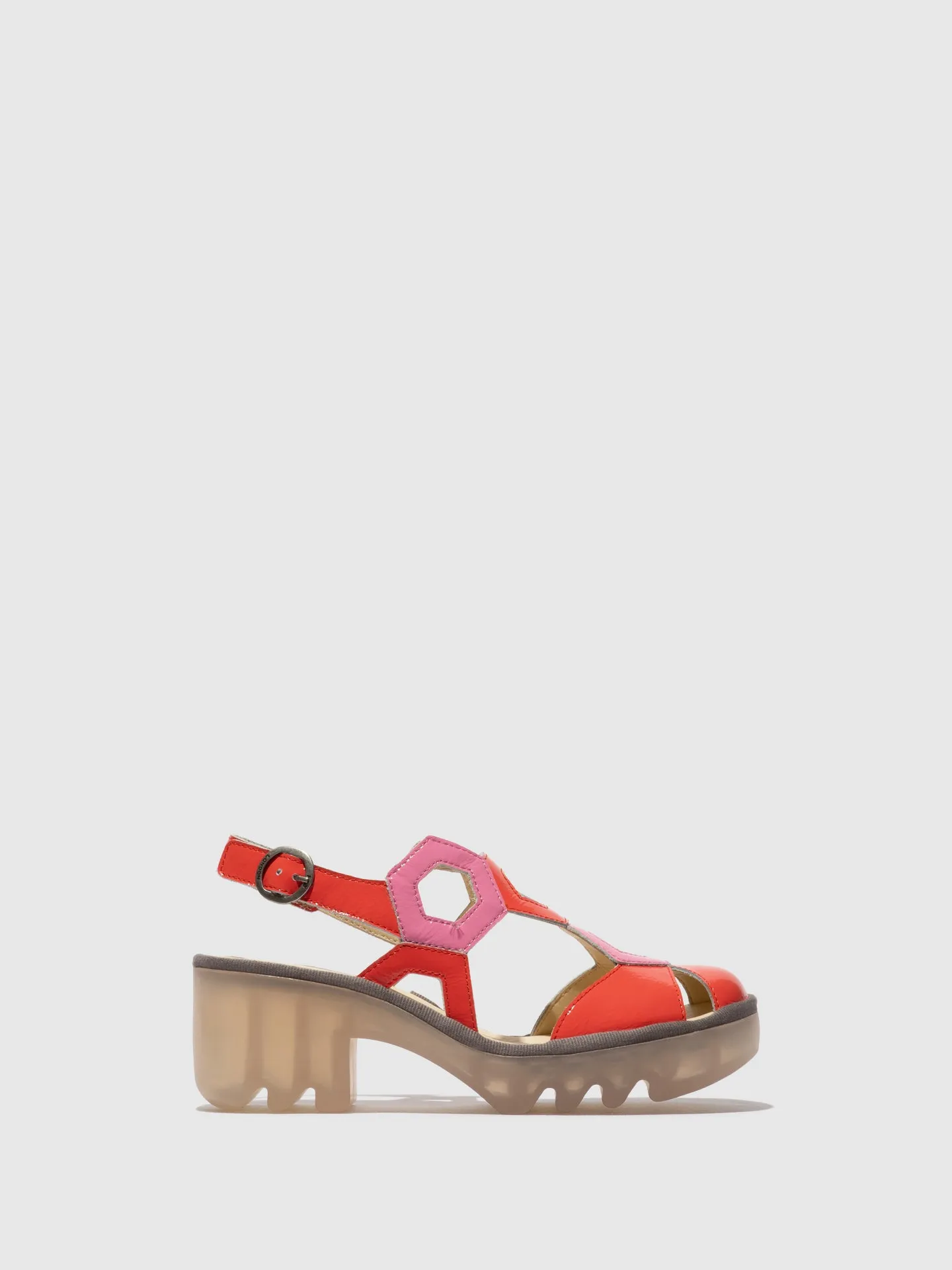 Sling-Back Sandals TRUL582FLY SCARLET/PINK sold by Fly London