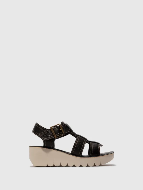Sling-Back Sandals YUDD236FLY BLACK sold by Fly London