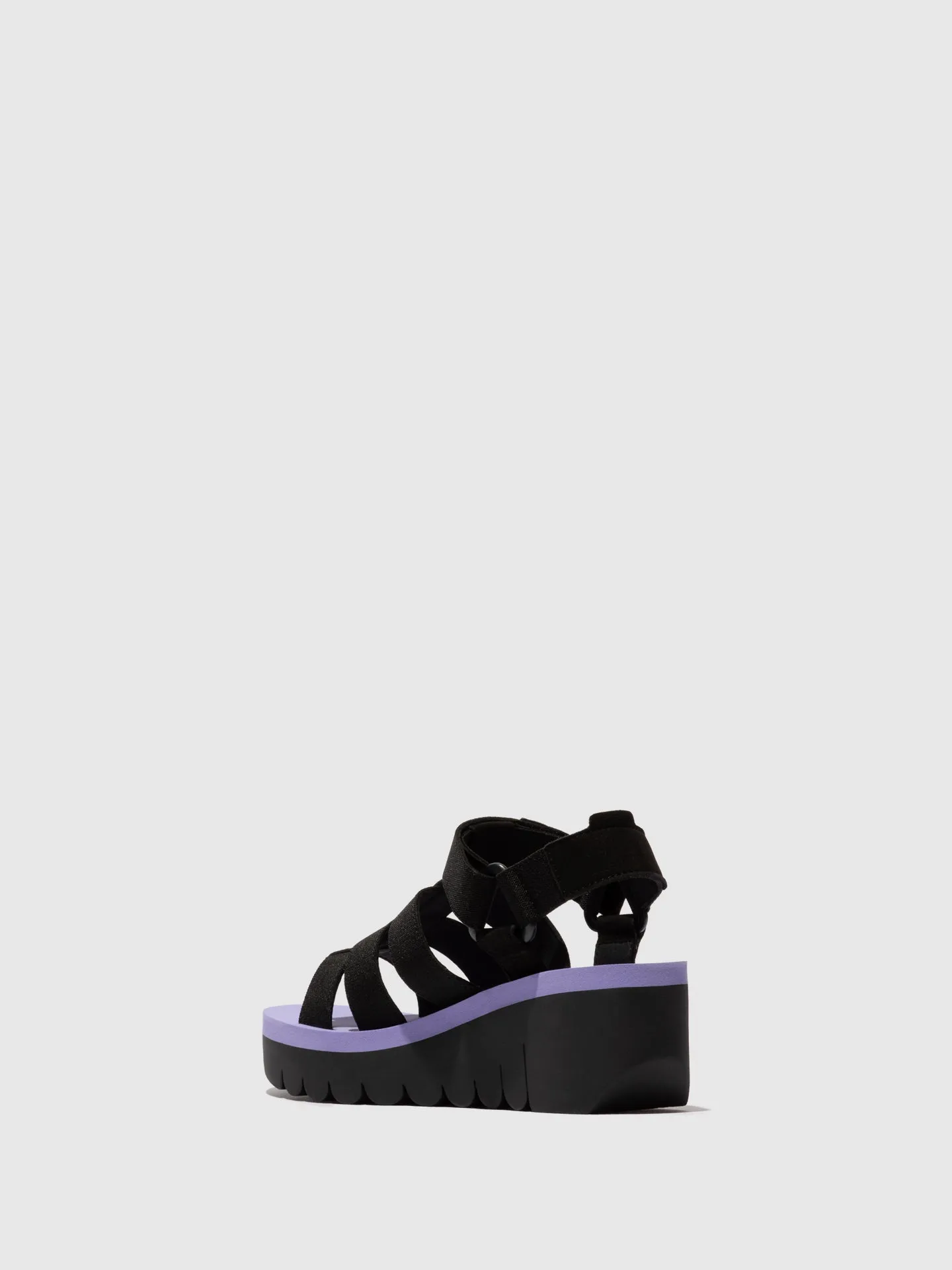 Strappy Sandals YOJI198FLY BLACK/BLACK/VIOLET sold by Fly London product image thumbnail 3